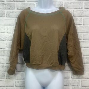 Joe Boxer Mesh Front Crop Sweatshirt Medium